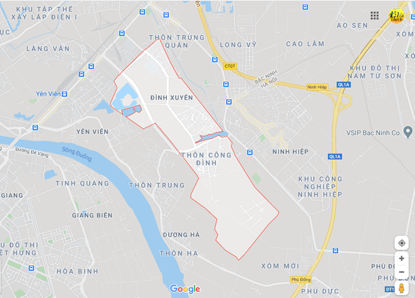 Hình ảnh vị trí địa lý tại Đình xuyên, Gia lâm, Hà nội