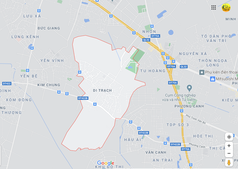 Hình ảnh vị trí địa lý tại Di trạch, Hoài đức, Hà nội