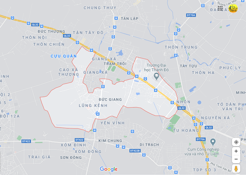 Hình ảnh vị trí địa lý tại Đức giang, Hoài đức, Hà nội