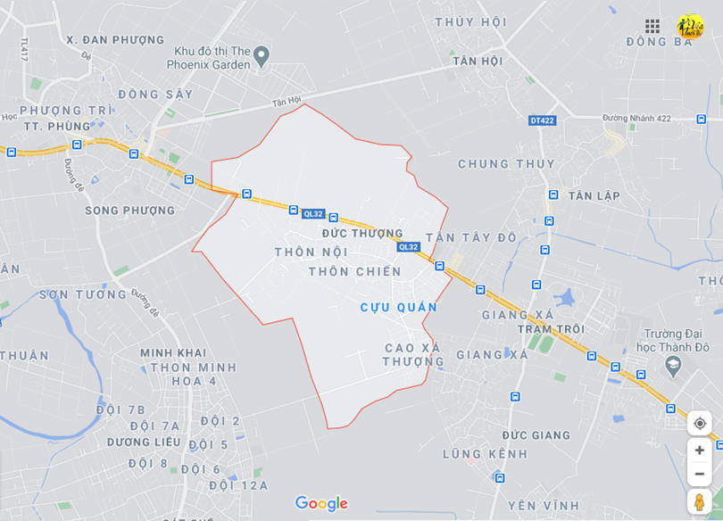 Hình ảnh vị trí địa lý tại Đức thượng, Hoài đức, Hà nội 