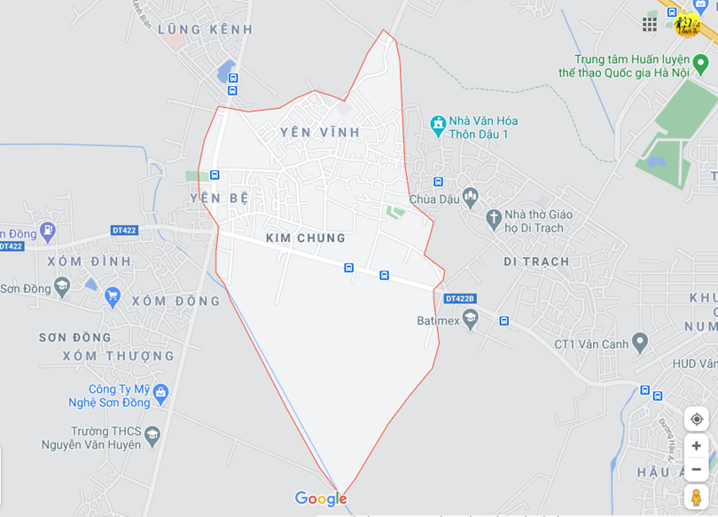 Hình ảnh vị trí địa lý tại Kim chung, Hoài đức, Hà nội 