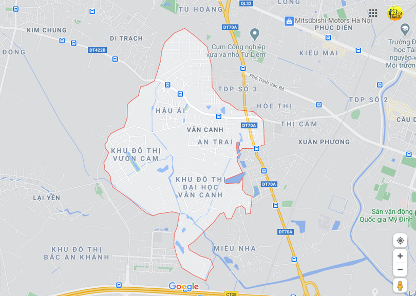 Hình ảnh vị trí địa lý tại Vân canh, Hoài đức, Hà nội