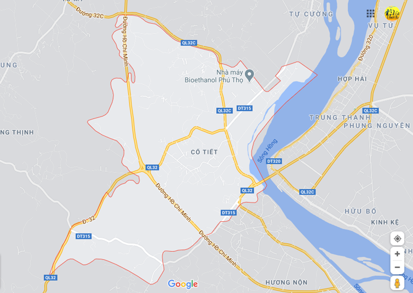 Ảnh vị trí địa lý tại Cổ tiết, Tam nông, Phú thọ