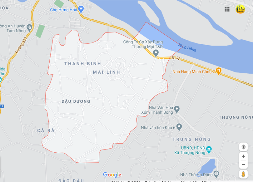 Ảnh vị trí địa lý tại Dậu dương, Tam nông, Phú thọ