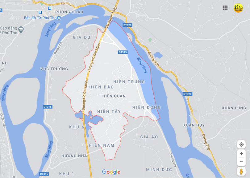 Ảnh vị trí địa lý tại Hiền quan, Tam nông, Phú thọ 