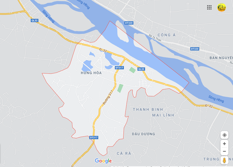 Ảnh vị trí địa lý tại Hưng hóa, Tam nông, Phú thọ