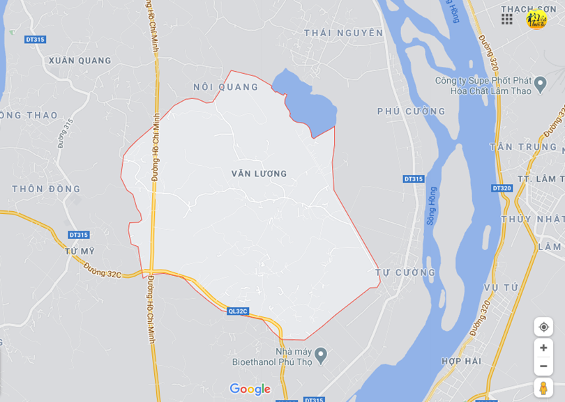 Ảnh vị trí địa lý tại Văn lương, Tam nông, Phú thọ