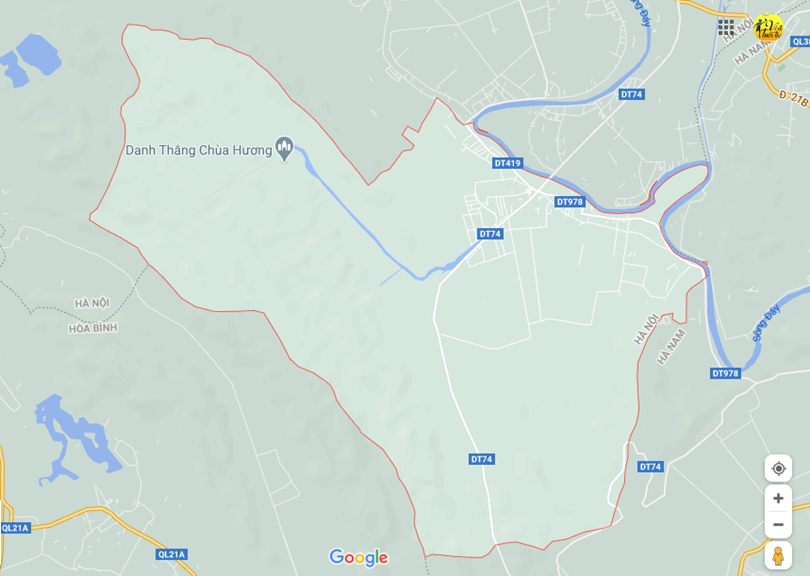 Hình ảnh vị trí địa lý tại Hương sơn, Mỹ đức, Hà nội