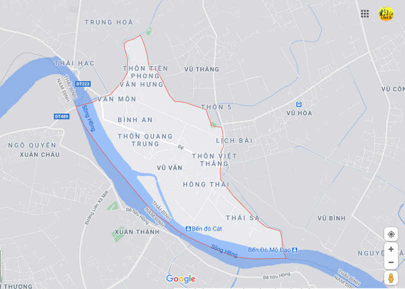 Hình ảnh vị trí địa lý tại Vũ vân, Vũ thư, Thái bình