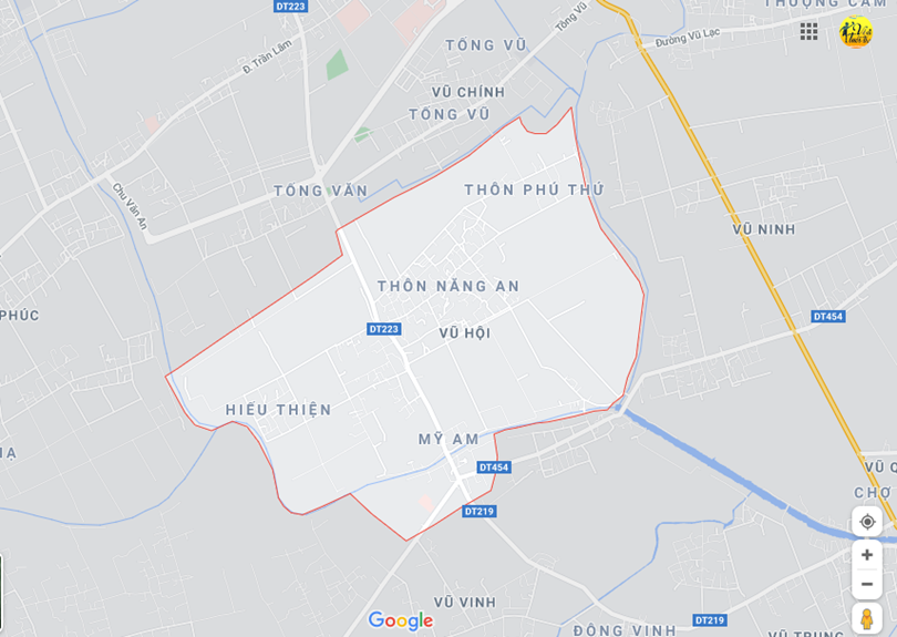 Hình ảnh vị trí địa lý tại Vũ hội, Vũ thư, Thái bình