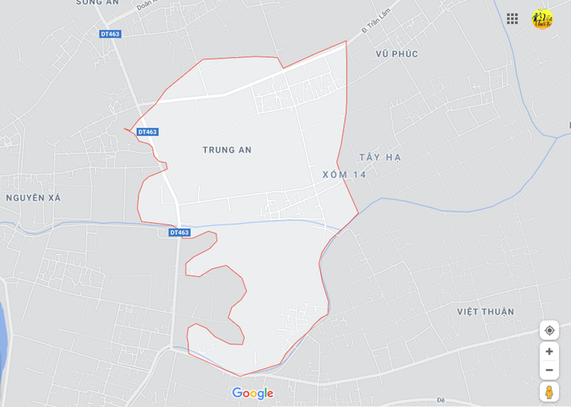 Hình ảnh vị trí địa lý tại Trung an, Vũ thư, Thái bình