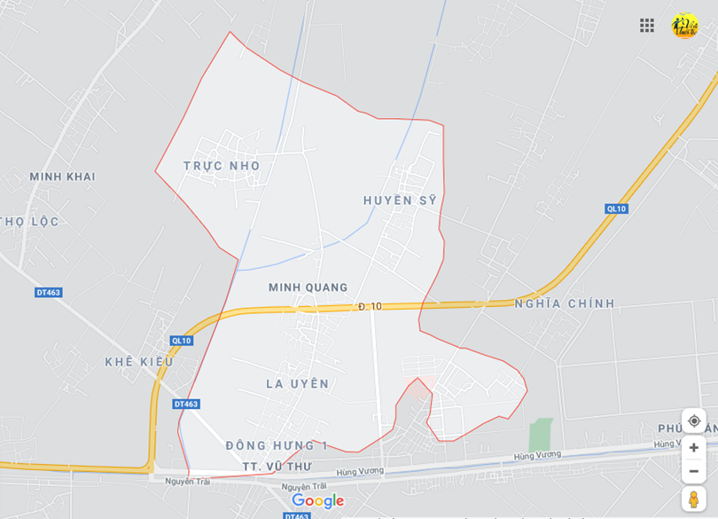 Hình ảnh vị trí địa lý tại Minh quang, Vũ thư, Thái bình