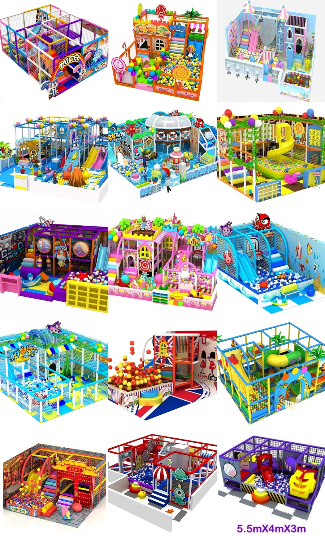 Khu vui chơi trẻ em trong nhà có diện tích nhỏ