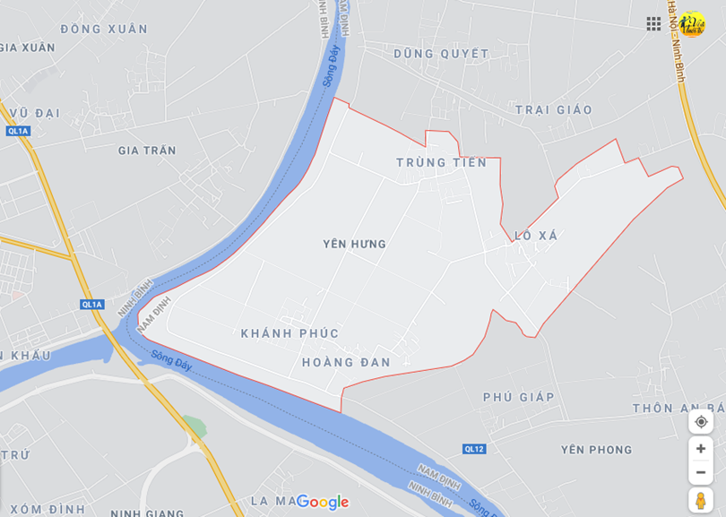 Hình ảnh vị trí địa lý tại Yên hưng, Ý yên, Nam định