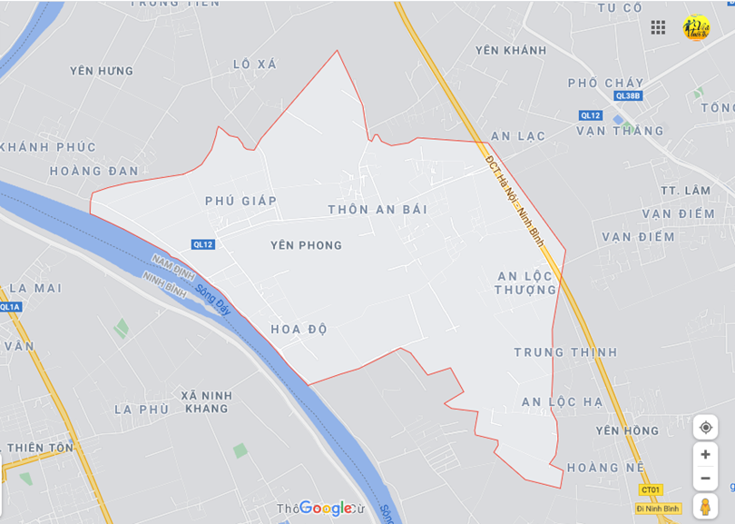 Hình ảnh vị trí địa lý tại Yên phong, Ý yên, Nam định 