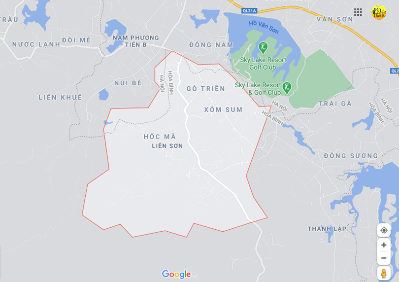 Hình ảnh vị trí địa lý tại Liên sơn, Lương sơn, Hòa bình