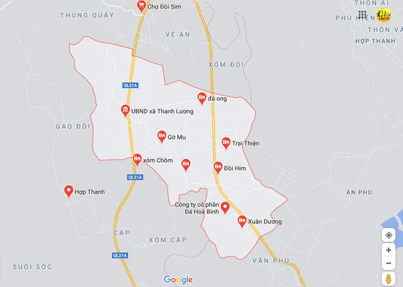 Hình ảnh vị trí địa lý tại Thanh lương, Lương sơn, Hòa bình