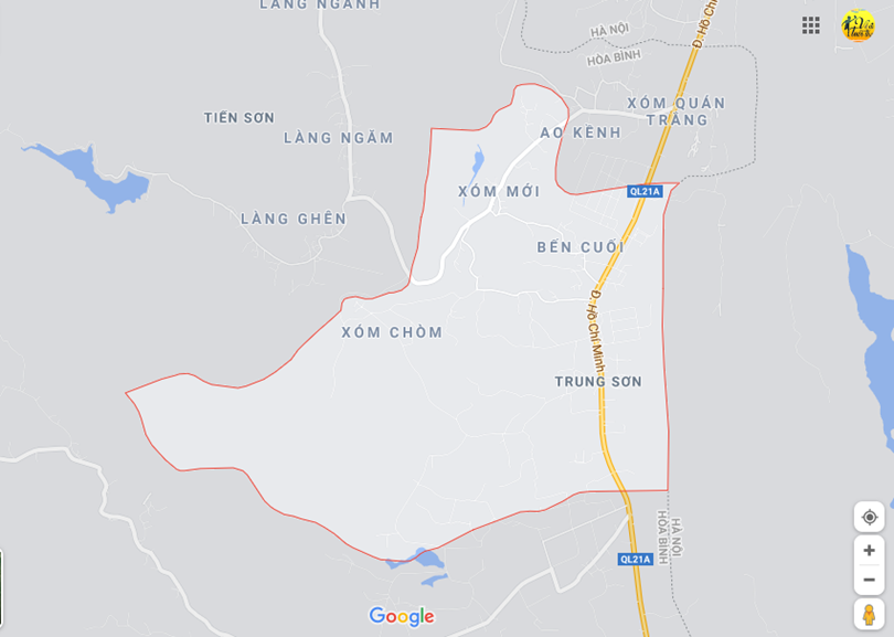 Hình ảnh vị trí địa lý tại Trung sơn, Lương sơn, Hòa bình