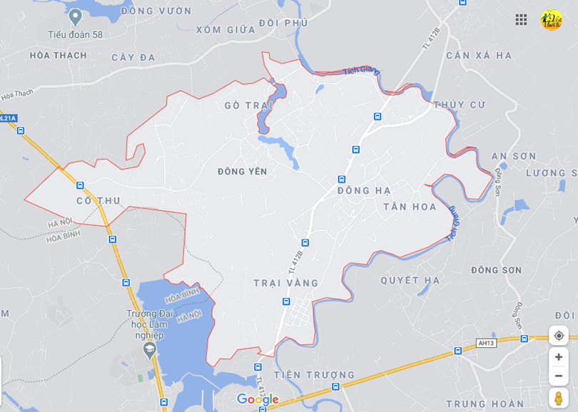 Hình ảnh vị trí địa lý tại Đông yên, Quốc oai, Hà nội