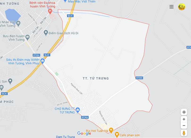 Hình ảnh vị trí địa lý tại Tứ trưng, Vĩnh tường, Vĩnh phúc