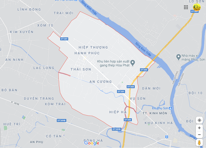 Hình ảnh vị trí địa lý tại Hiệp sơn, Kinh môn, Hải dương