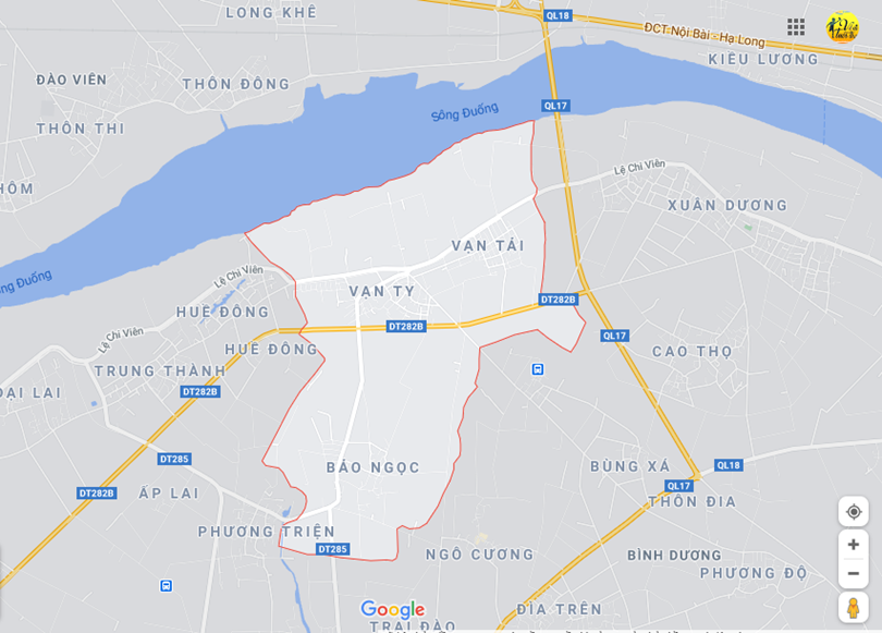 Hình ảnh vị trí địa lý tại Thái bảo, Gia bình, Bắc ninh