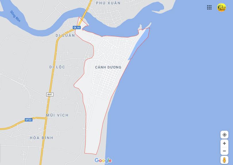 Hình ảnh vị trí địa lý tại Cảnh dương, Quảng trạch, Quảng bình