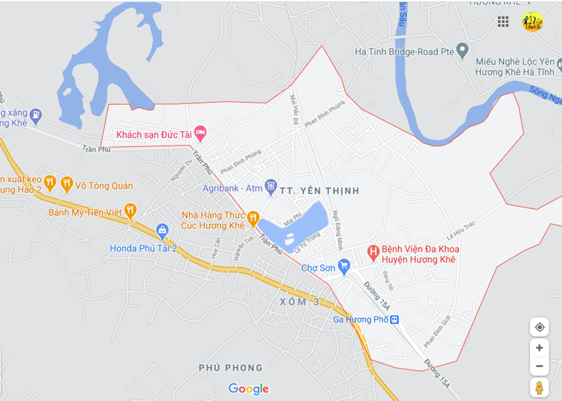 Ảnh vị trí địa lý tại thị trấn Hương khê, Hương khê, Hà tĩnh