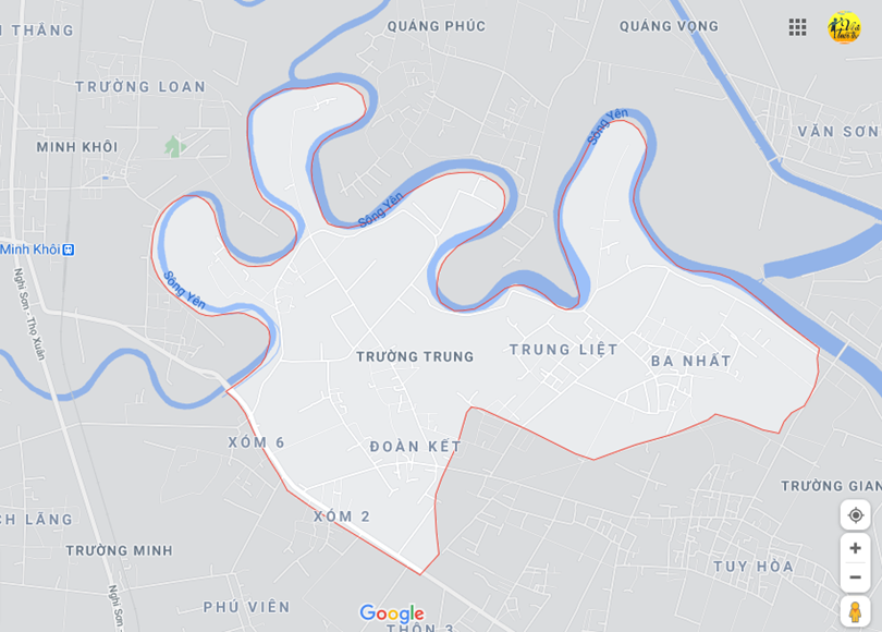  Vị trí địa lý tại Trường trung, Nông cống, Thanh hóa