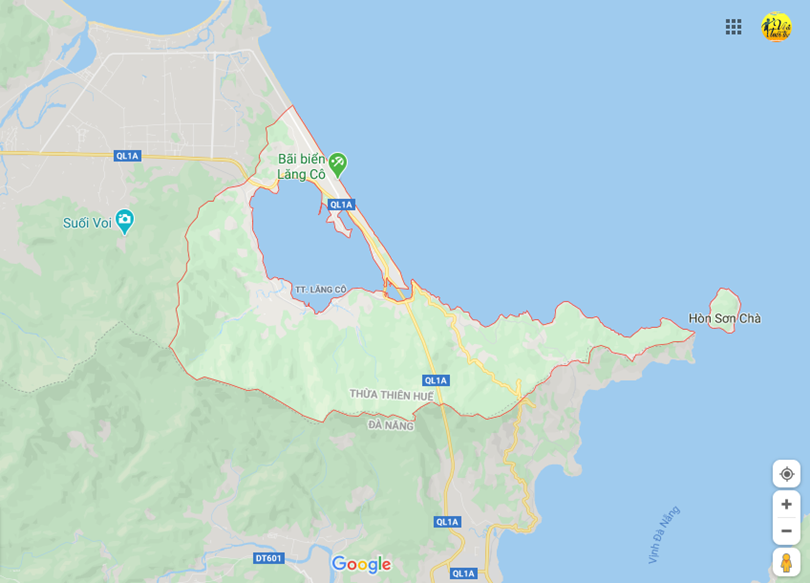 Hình ảnh vị trí địa lý tại Lăng cô, Phú lộc, Thừa thiên - Huế