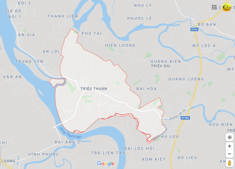 Vị trí địa lý tại Triệu thuận, Triệu phong, Quảng trị