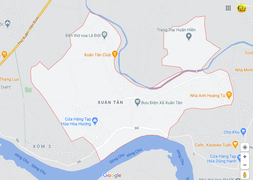 Hình ảnh vị trí địa lý tại Xuân Tân, Thọ Xuân, Thanh Hóa