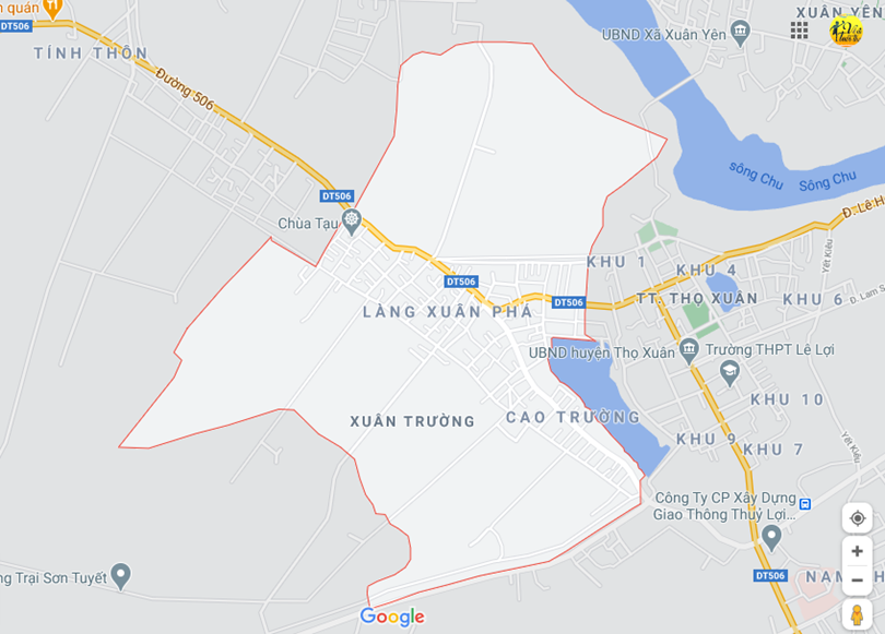 Hình ảnh vị trí địa lý tại Xuân Trường, Thọ Xuân, Thanh Hóa