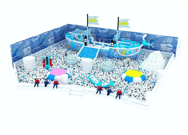 Không gian vui chơi cho trẻ em tràn ngập tuyết rơi