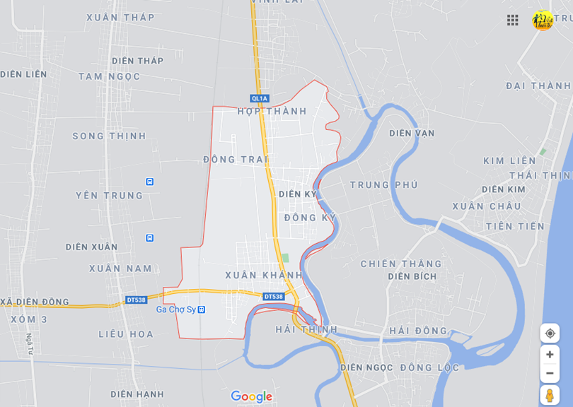 Hình ảnh vị trí địa lý tại Diễn kỳ, Diễn châu, Nghệ an