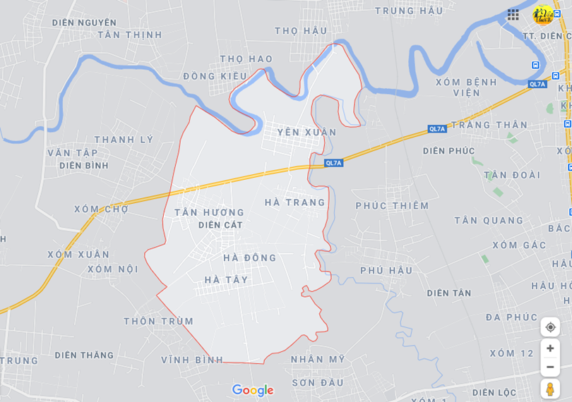 Hình ảnh vị trí địa lý tại Diễn cát, Diễn châu, Nghệ an