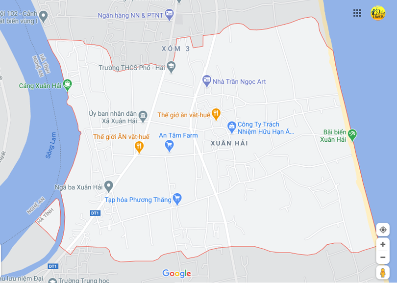 Hình ảnh vị trí địa lý tại Xuân hải, Nghi xuân, Hà tĩnh​