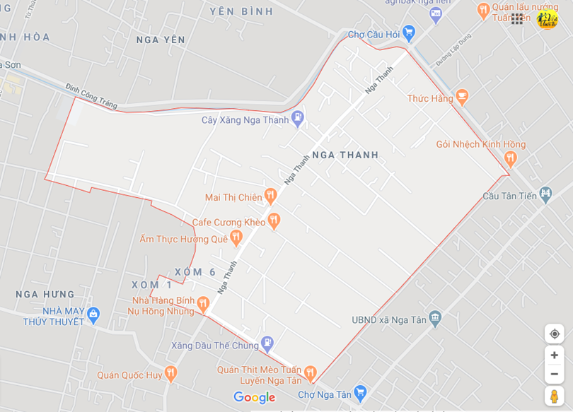 Hình ảnh vị trí địa lý tại Nga thanh, Nga sơn, Thanh hóa