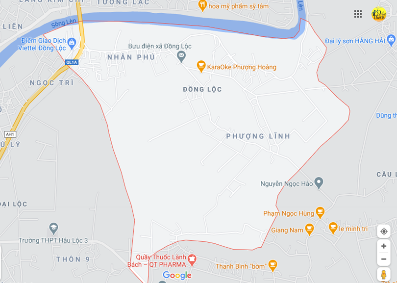 Ảnh vị trí địa lý tại Đồng lộc, Hậu lộc, Thanh hóa