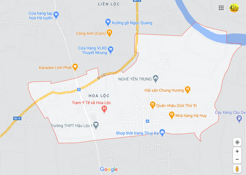 Ảnh vị trí địa lý tại Hoa lộc, Hậu lộc, Thanh hóa