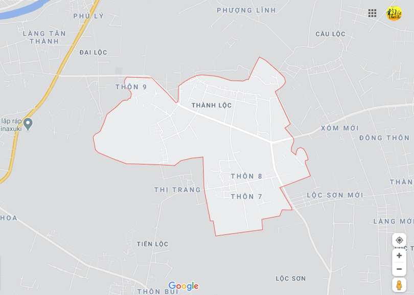 Ảnh vị trí địa lý tại Thành lộc, Hậu lộc, Thanh hóa