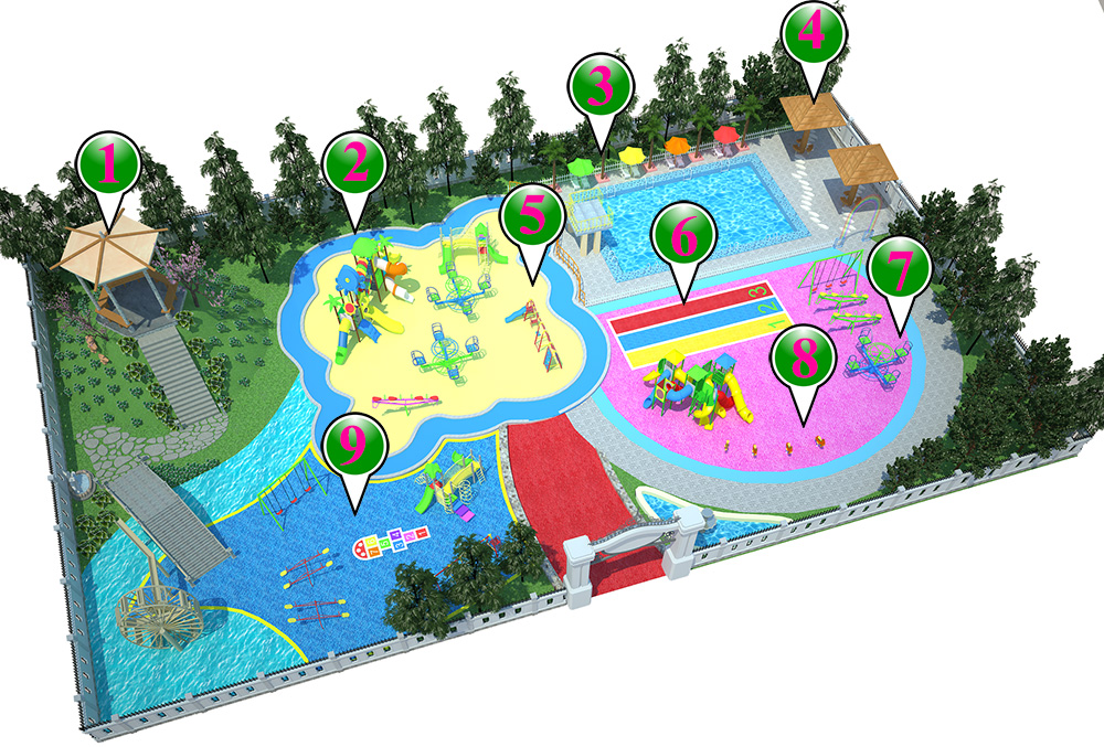 Khu vui chơi liên hoàn ngoài trời , không gian công cộng dành cho trẻ em