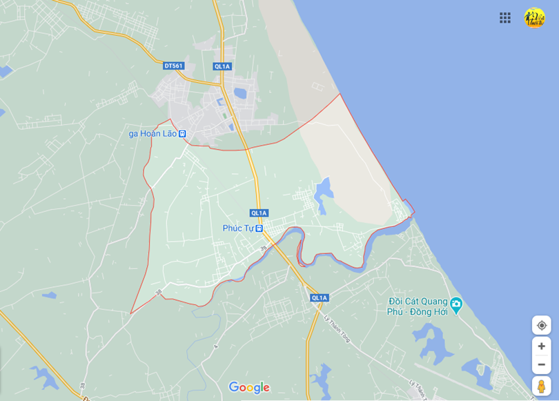 Ảnh vị trí địa lý tại Đại trạch, Bố trạch, Quảng bình