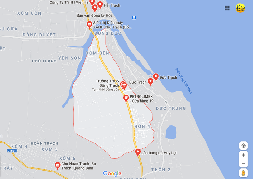 Ảnh vị trí địa lý tại Đồng trạch, Bố trạch, Quảng bình