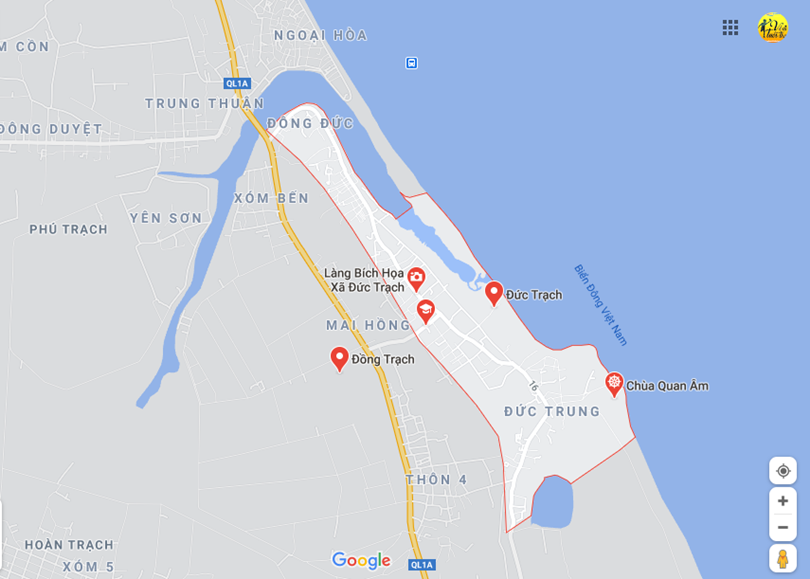 Ảnh vị trí địa lý tại Đức trạch, Bố trạch, Quảng bình