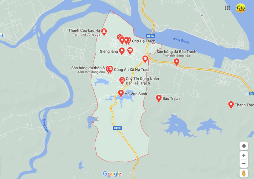 Ảnh vị trí địa lý tại Hạ trạch, Bố trạch, Quảng bình