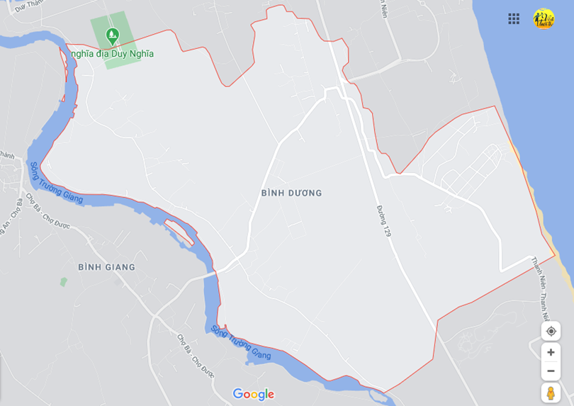 Hình ảnh vị trí địa lý tại Bình dương, Thăng bình, Quảng nam