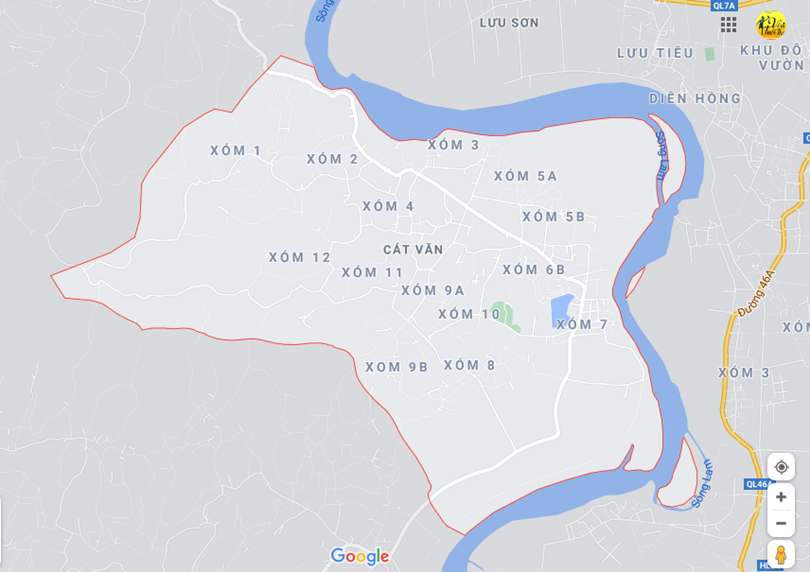 Ảnh bản đồ tại Cát văn, Thanh chương, Nghệ an