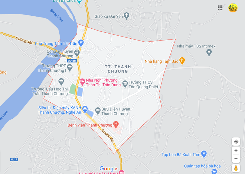 Ảnh bản đồ tại thị trấn Thanh chương, Thanh chương, Nghệ an