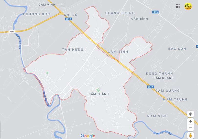 Hình ảnh vị trí địa lý tại Cẩm thành, Cầm xuyên, Hà tĩnh